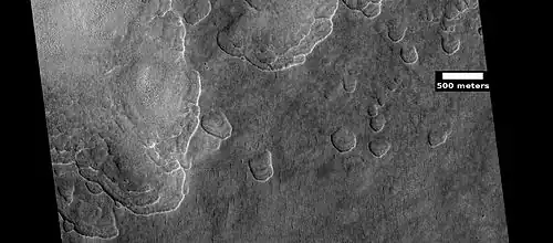 Scalloped ground, as seen by HiRISE under HiWish program