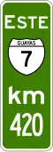 Kilometer sign