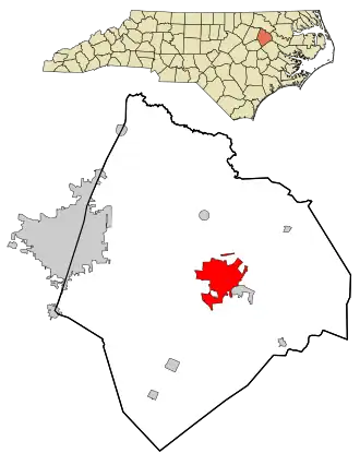 Location in Edgecombe County and the state of North Carolina.