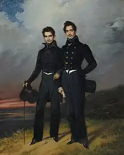 Portrait of Two Brothers by Edouard Pingret