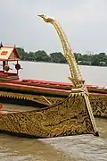The bow of barge Ekachai Lao Thong