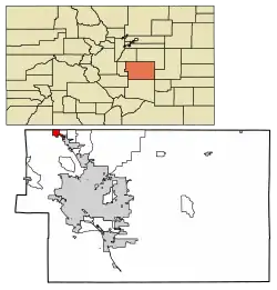 Location of Palmer Lake in El Paso County, Colorado.