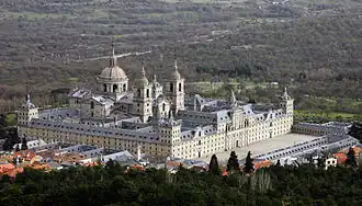 El Escorial, completed in 1584, by Juan Bautista de Toledo and Juan de Herrera[16]