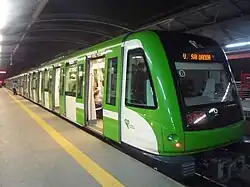 Train Alstom Metropolis 9000 in station "Villa el Salvador" (Line 1)