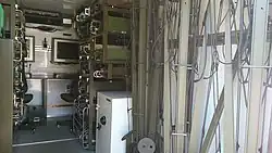 The interior of one of the containers