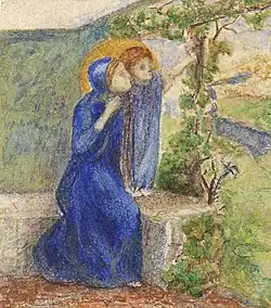 Madonna and Child, unknown date, watercolor on pencil