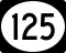 Highway 125 marker