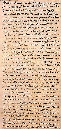 Image 15The Bill of Rights 1689 grants the parliamentary privilege for freedom of speech and debates or proceedings in Parliament and is still in effect. (from Freedom of speech by country)
