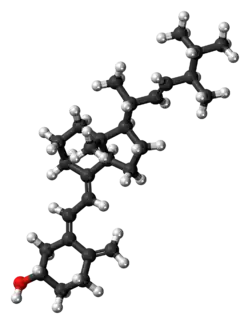 Ball-and-stick model of the ergocalciferol molecule