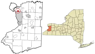 Location in Erie County and New York