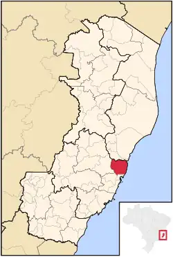 Localization of Serra in Espirito Santo