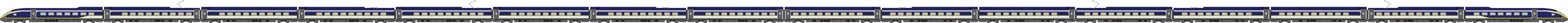 Illustration of the side profile of an e320 unit in current Eurostar livery