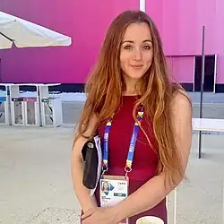 Oxana Shevchenko as part of the Kazakh delegation at EXPO