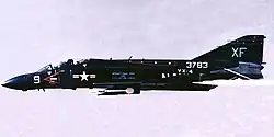 Black coloured US Navy F-4 Phantom