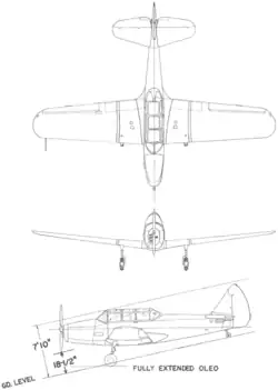 3-view line drawing of the Fairchild PT-26