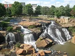 Greenville – Falls in Downtown area.