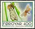 Ghost moth on a Faroese stamp