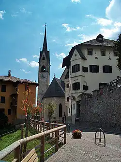 Rivetta Koch, the Pieve of Santa Maria Assunta and the Palazzo delle Miniere.
