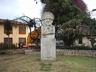 Statue of meditating zipa