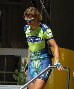 Race winner Filippo Pozzato (pictured during the 2007 Tour de France)