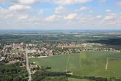 Aerial view of Fischamend from the South