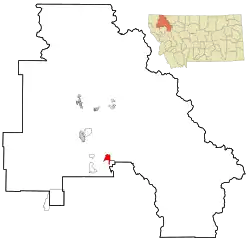 Location of Bigfork, Montana