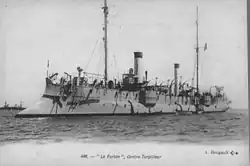The protected cruiser Forbin, sister ship of Surcouf (1889–1921)