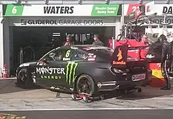 Cam Waters placed second in Race 2 driving a Ford Mustang GT for Tickford Racing
