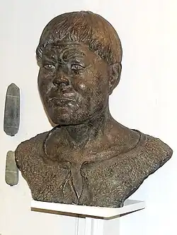Forensic reconstruction by Gerasimov of individual in tomb No. 132 in Yuzhi Oleny island