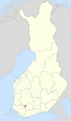 Location of Forssa in Finland