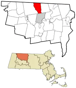 Location in Franklin County in Massachusetts