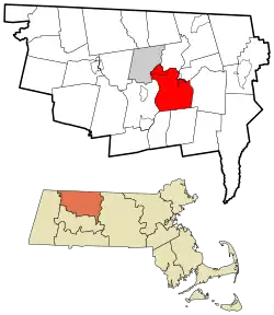 Location in Franklin County in Massachusetts