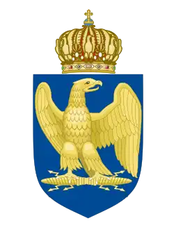 Smaller coat of arms of a French Prince during the Napoleonic Wars.