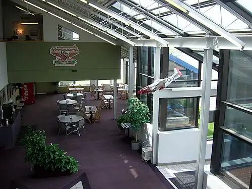 Interior view of the main offices and terminal facilities at Colorado Air and Space Port