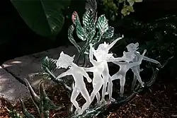 Green Branch with 5 Frosted Sprites 19"x9"x13", Atlanta Botanical Garden, 2007.