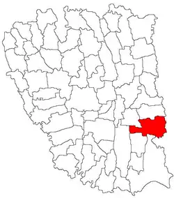 Location in Galați County