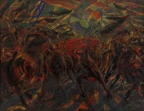 1911, The Funeral of the Anarchist Galli, oil on canvas, 198.7 x 259.1 cm, Museum of Modern Art, New York
