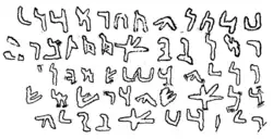 Sketch of inscription