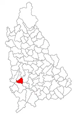 Location in Dâmbovița County