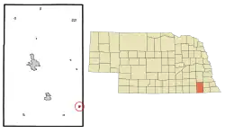 Location of Liberty, Nebraska