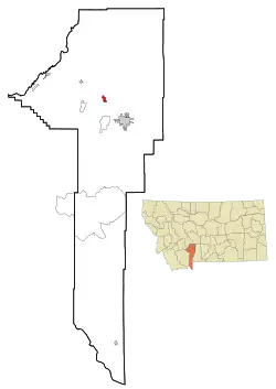 Location of Belgrade, Montana