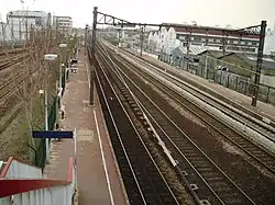 View from footbridge