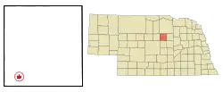 Location of Burwell, Nebraska