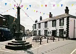 The Royal Oak Hotel in Garstang, Lancashire, with its brewery branding