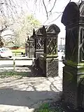 A set of 7 gate piers stand at the Stanningley Road entrance[5]