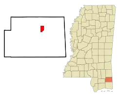 Location of Lucedale, Mississippi