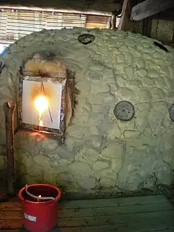 Furnace in use