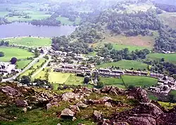 Looking down onto Glenridding village from the summit
