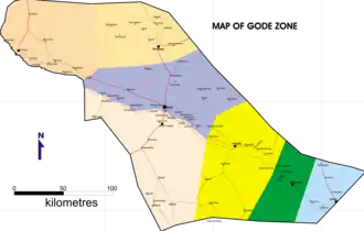 Map of Shabelle Zone