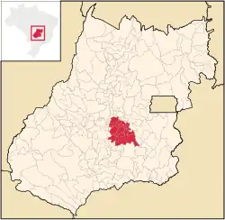 Location in the state of Goiás